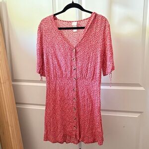 H&M Red Floral Dress